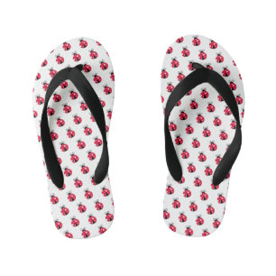 Red Ladybug Pattern Kinder Teenslippers