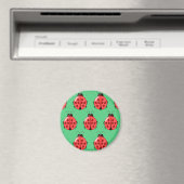 Red Ladybug Pattern Magneet (Insitu (Vaatwasser))