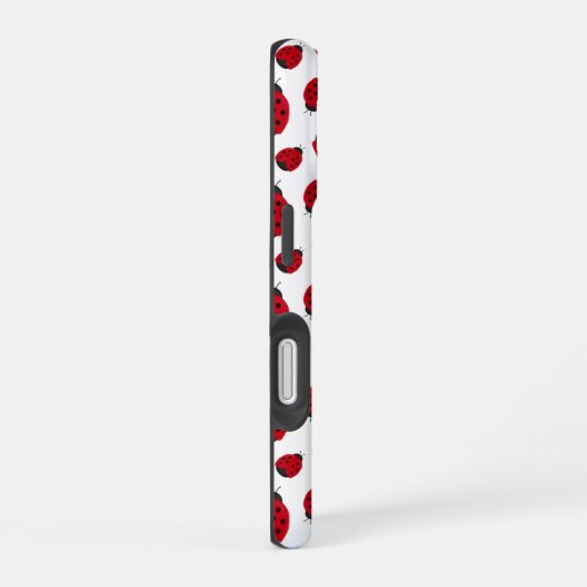 Red Ladybug Pattern Persoonlijk iPhone 16 Hoesje (Rechterkant)