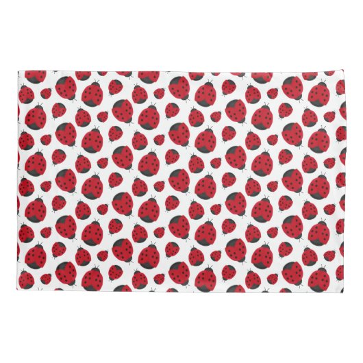 Red Ladybug Pattern Persoonlijk Kussensloop (Achterkant)