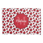 Red Ladybug Pattern Persoonlijk Kussensloop (Voorkant)