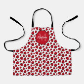 Red Ladybug Pattern Persoonlijk Schort (Voorkant)