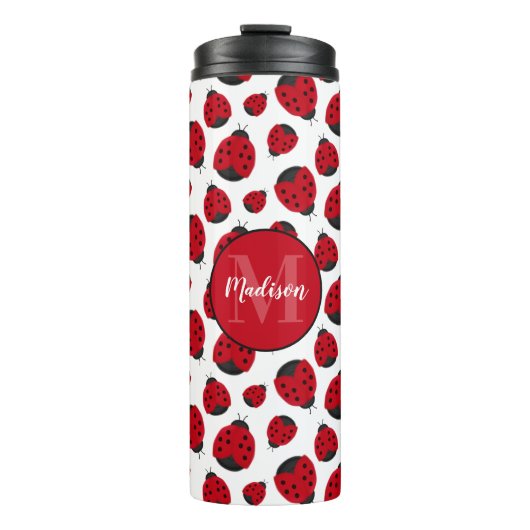 Red Ladybug Pattern Persoonlijk Thermosbeker (Voorkant)