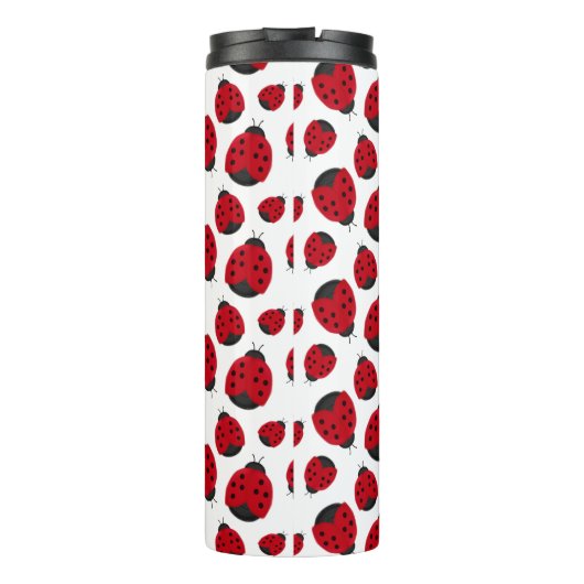 Red Ladybug Pattern Persoonlijk Thermosbeker (Achterkant)