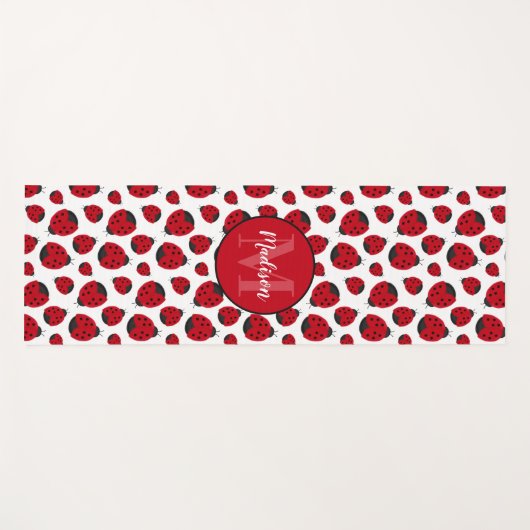 Red Ladybug Pattern Persoonlijk Yogamat (Voorkant (horizontaal))