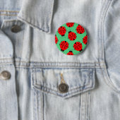 Red Ladybug Pattern Ronde Button 5,7 Cm (In situ)