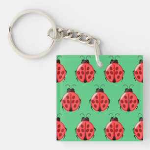 Red Ladybug Pattern Sleutelhanger