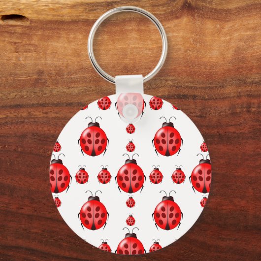 Red Ladybug Pattern Sleutelhanger (Voorkant)