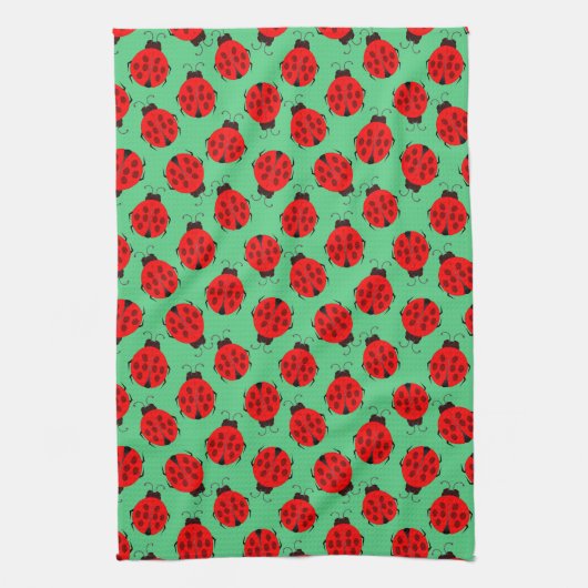 Red Ladybug Pattern Theedoek (Verticaal)