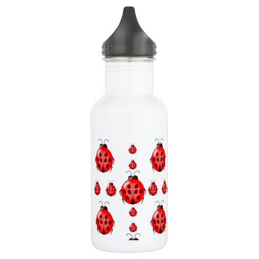 Red Ladybug Pattern Waterfles (Links)