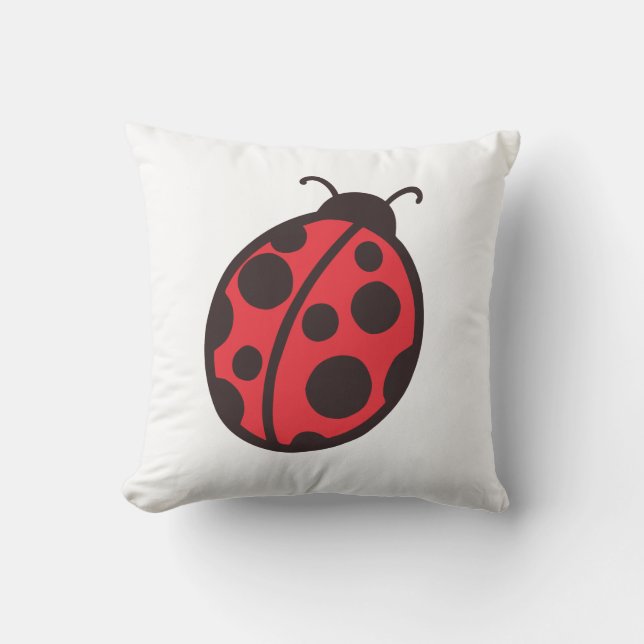 Red Ladybug Pillow Kussen (Voorkant)