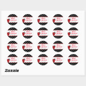 Red Ladybug polka dot party faveur autocollants (Feuille)