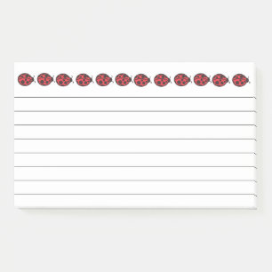Red LadyBug Post It Notes