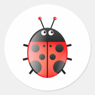 Red Ladybug Ronde Sticker