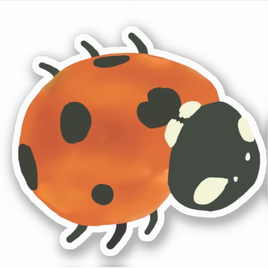 Red Ladybug Sticker (Voorkant)