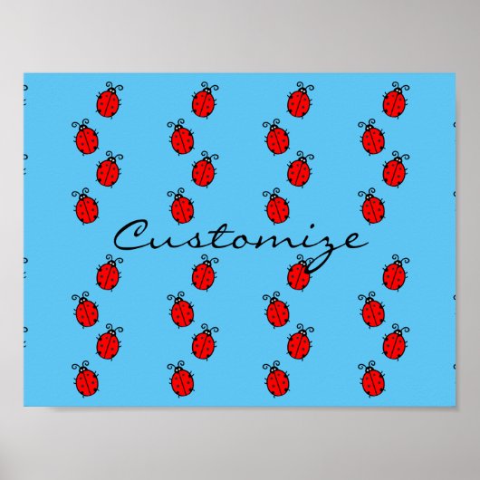 Red Ladybugs Crawling Thunder_Cove Poster (Voorkant)