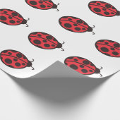 Red Ladybugs-kinderen van afgelopen dag, verpakkin Cadeaupapier (Hoek)
