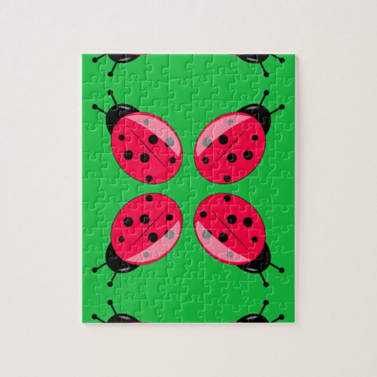 Red Ladybugs Legpuzzel (Verticaal)