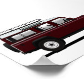 Red Land Rover Defender 110 Poster (Hoek)