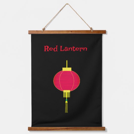 Red Lantern Hanging Tapestry Hangend Wandkleed (Voorkant 2)