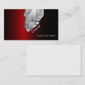 Red Large Quartz Crystal Rock Visitekaartje (Voorkant / Achterkant)