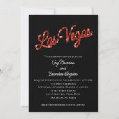 Red Las Vegas Sparkles Faire-part de mariage (Devant)