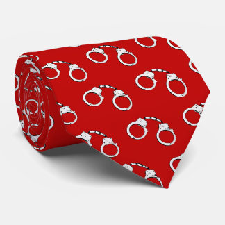 Red Law Enforcement Handcuff gevierd Stropdas