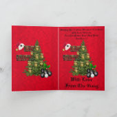 Red Lawn Bowls kerstboomkaart Kaart (Binnen)