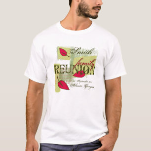 Red Leaf Nom personnalisé Famille Tshirt Réunion