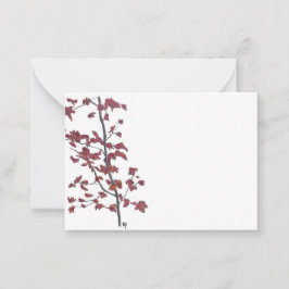 red leaf note Kaart Notitiekaartje