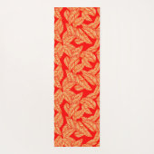 Red Leaf Print Yoga Mat (Achterkant)