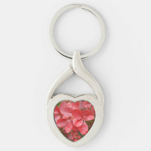 Red Leafs Heart Keychain