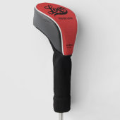 Red Leather Company Logo Business Club Golfheadcover (Schuin)