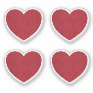 Red Leather Heart Valentijn's Day Custom Cut Sticker