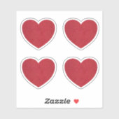 Red Leather Heart Valentijn's Day Custom Cut Sticker (Vel)