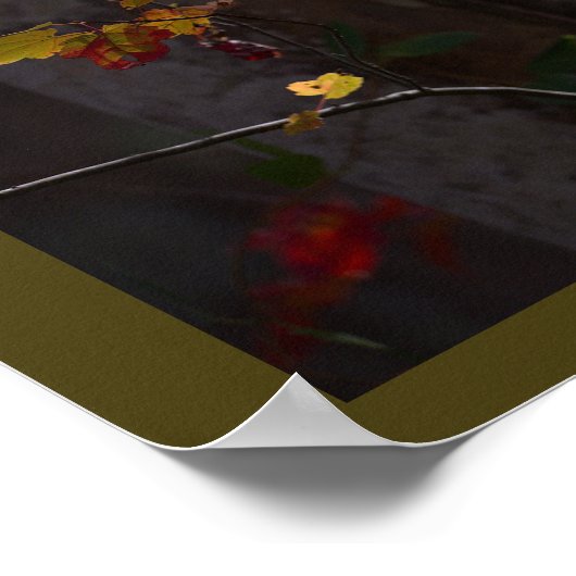 Red Leaves and Branches Poster (Coin)