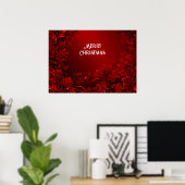 Red Leaves Floral Holiday Poster (Thuiskantoor)