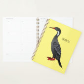 Red-legged cormorant bird cartoon illustration (Devant avec enveloppe)