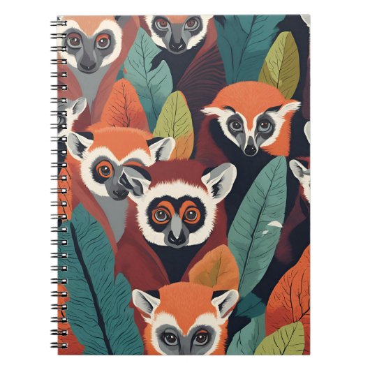 Red Lemur Carnet - Conception audacieuse inspirée (Devant)