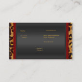 Red Leopard Black Gold Elegant Boutique 7 Visitekaartje (Achterkant)