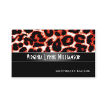 Red Leopard Carte de visite professionnel moderne