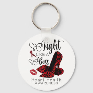 Red Leopard heelt de strijd aan als een boss Heart Sleutelhanger