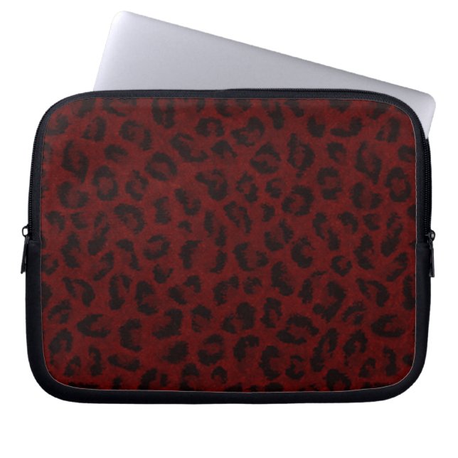 Red Leopard-hoes voor laptop Sleeve (Voorkant)