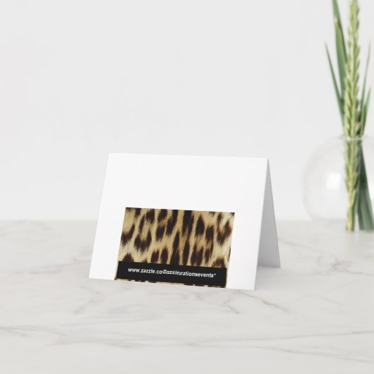 Red Leopard Monogram Stripes Merci Note (Dos)