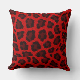 Red Leopard Print Kussen