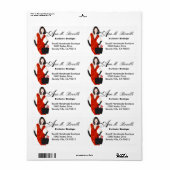 Red Leopard Print Mode Etiket (Full Sheet)