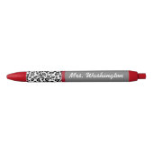 Red Leopard Teacher's Writing Pen Gift (Voorkant)