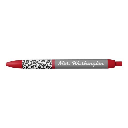 Red Leopard Teacher's Writing Pen Gift (Voorkant)