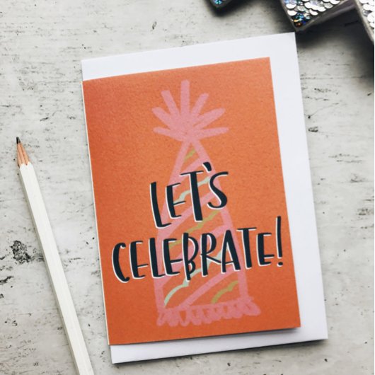 Red Let's Celebrate Birthday Pet Kaart