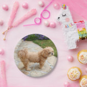 Red Lhasa Apso Papieren Bordje (Feest)